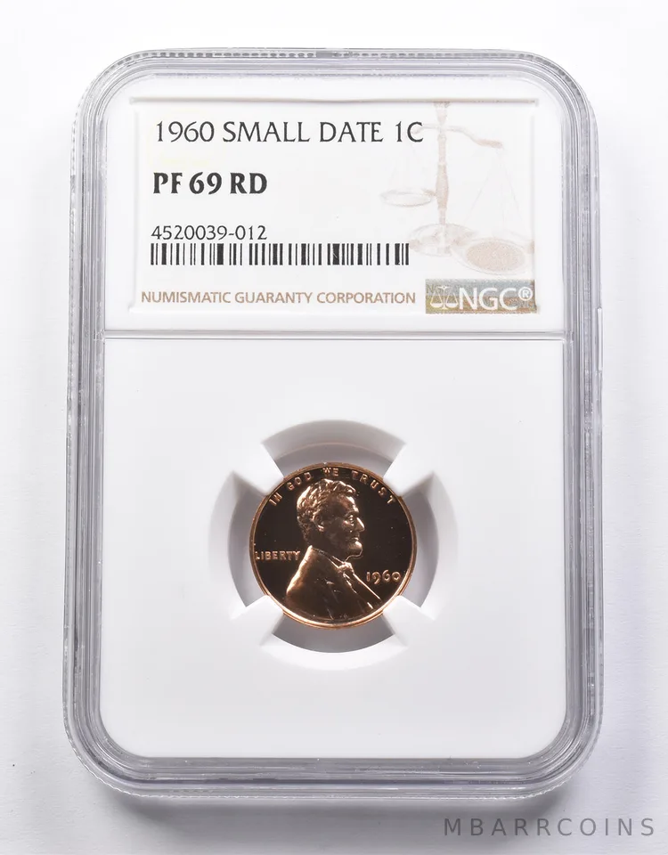 PF69 RD 1960 Small Date Lincoln Memorial Cent NGC a6772
