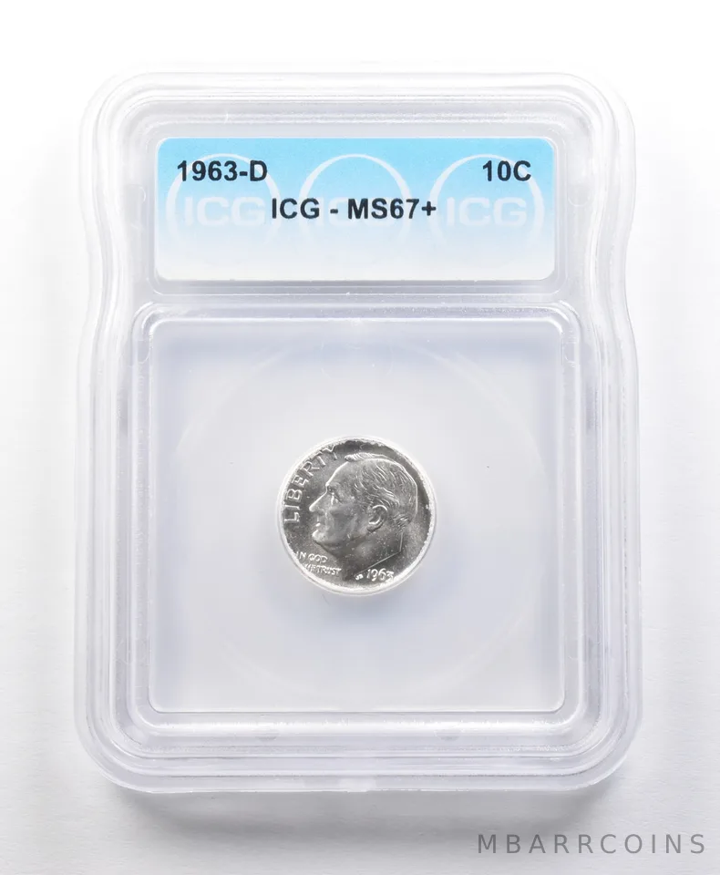 1963-D Roosevelt Dime MS67+ ICG *5591