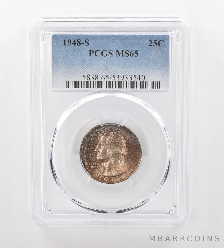 1948-S Washington Quarter MS65 PCGS Beautiful Tone *0932