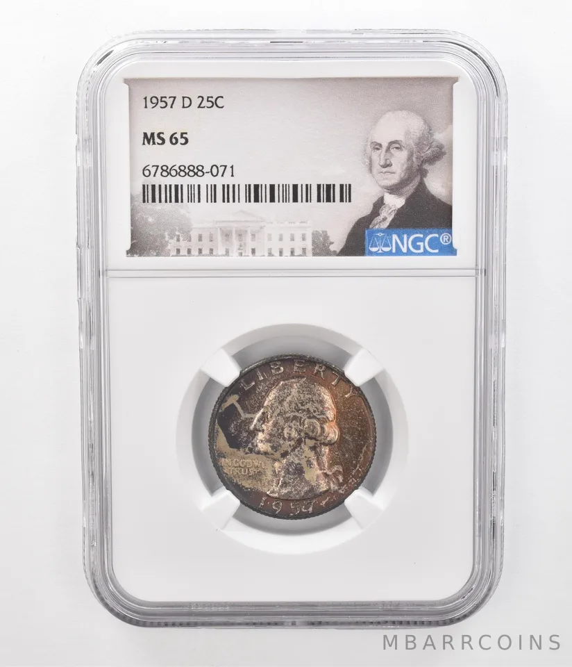 1957-D Washington Quarter MS65 NGC Beautiful Tone *2365