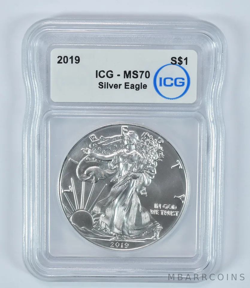 2019 American Silver Eagle MS70 ICG