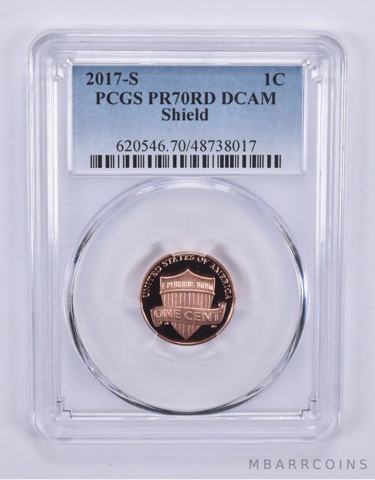 2017-S Lincoln Shield Cent PR70 RD DCAM PCGS Blue Label
