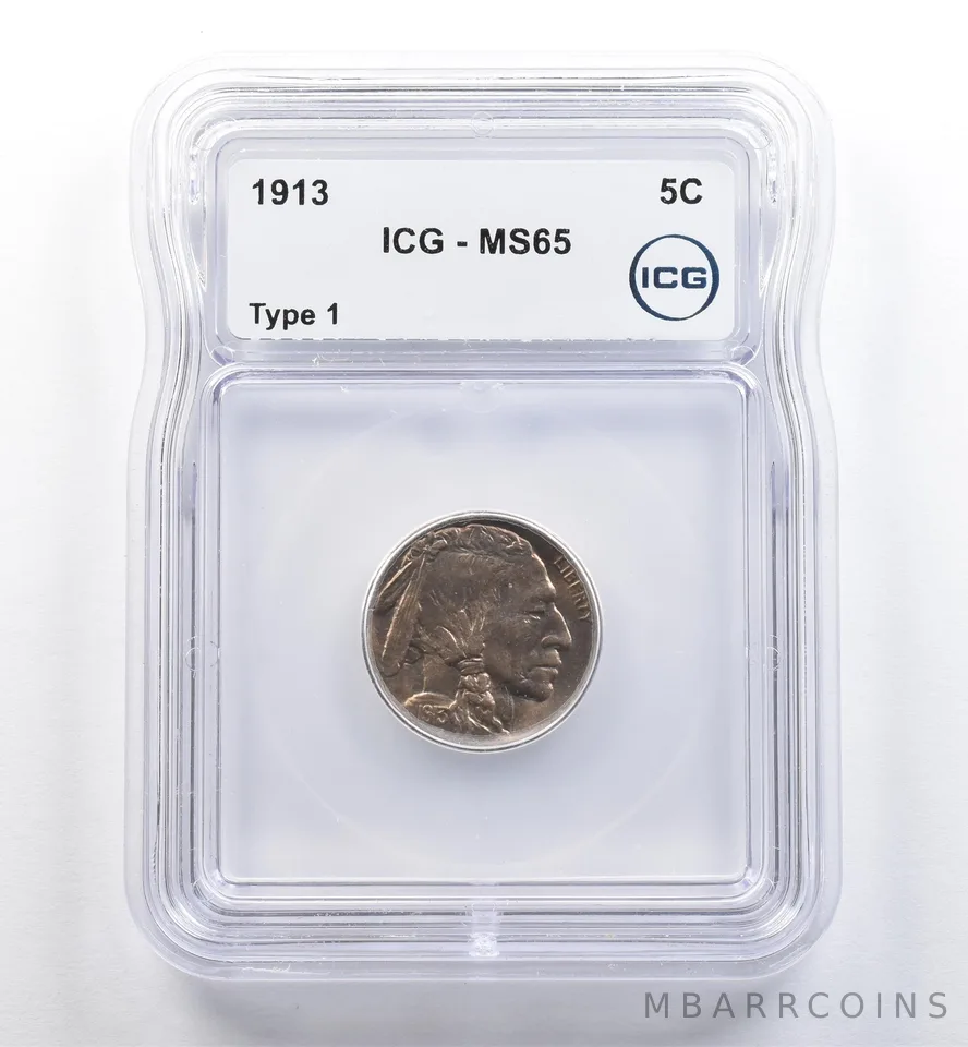 1913 Indian Head Buffalo Nickel Type 1 MS65 ICG *6415