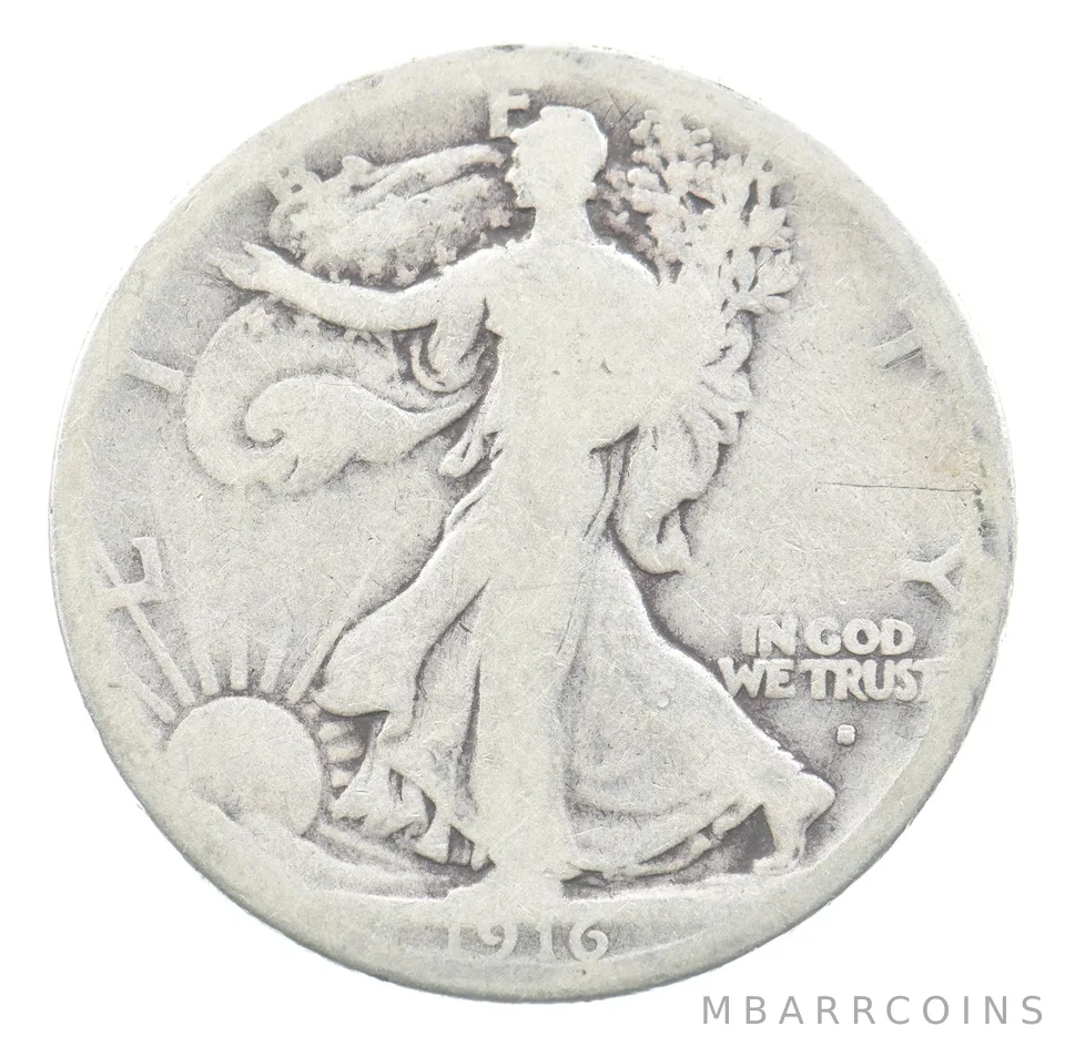 1916-S Walking Liberty Half Dollar a5028