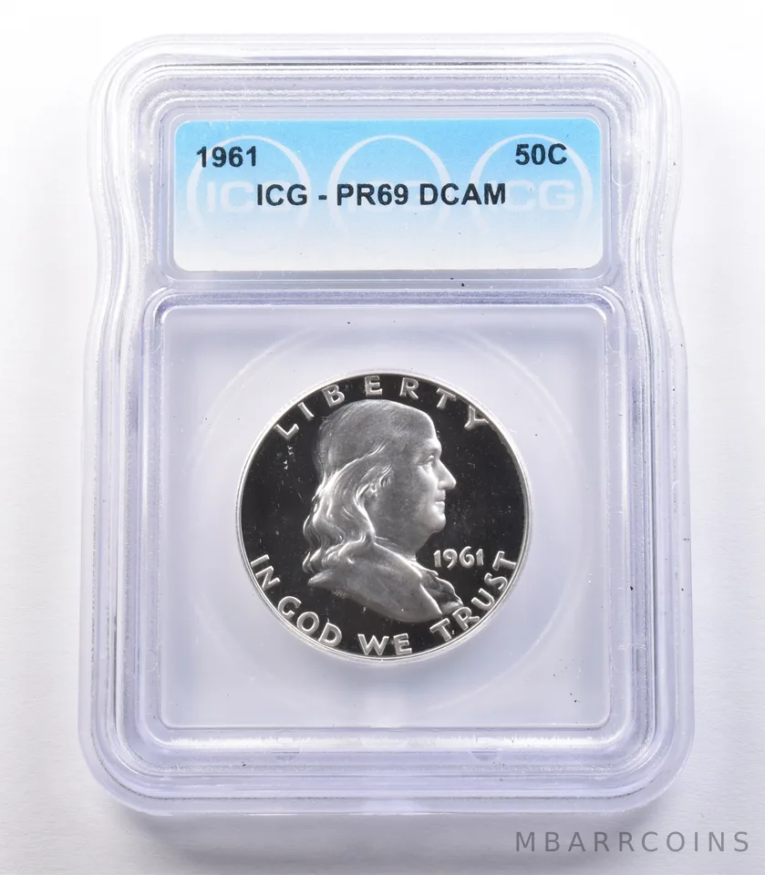 1961 Franklin Half Dollar PR69 DCAM ICG a9779