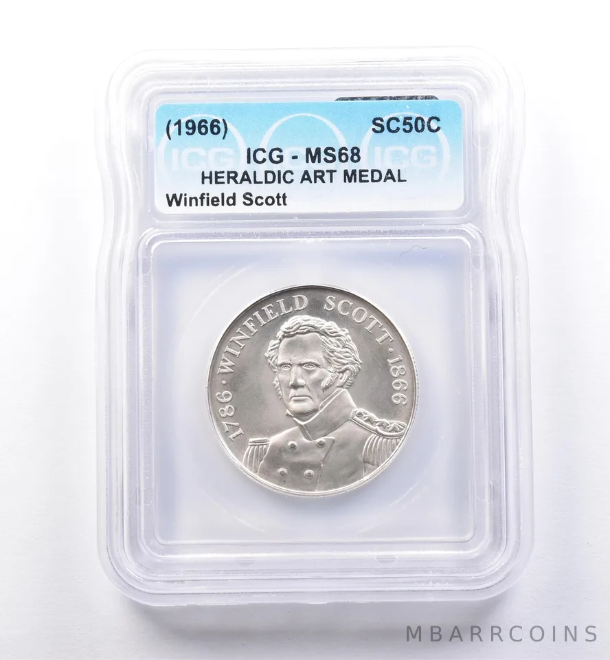 (1966) So Called Half Dollar Winfield Scott MS68 ICG *8520