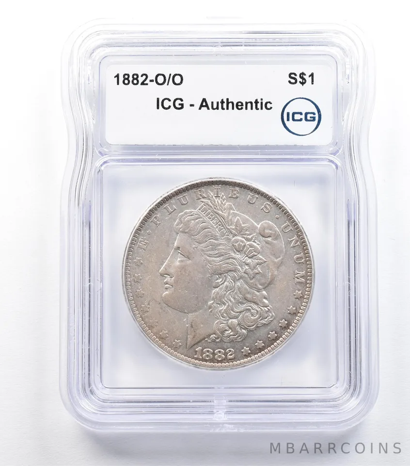 1882-O/O Morgan Silver Dollar Authentic ICG *9296