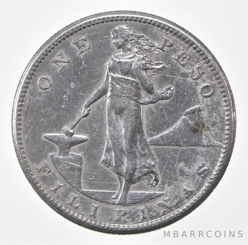1909-S Philippines 1 Peso *0568