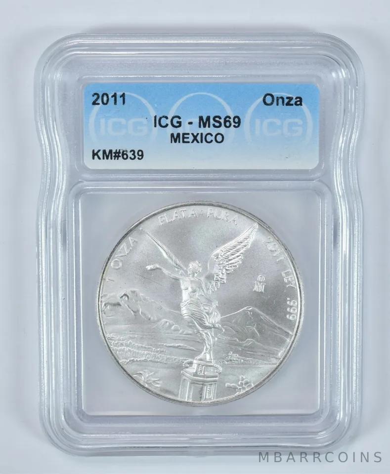 2011 Mexico 1 Onza Silver Libertad MS69 ICG