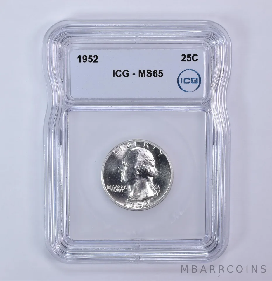 1952 Washington Quarter MS65 ICG