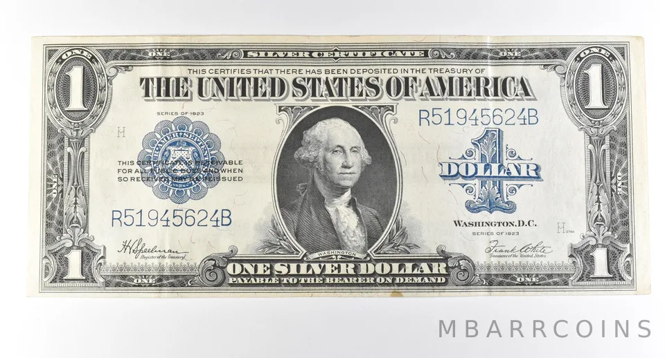 1923 $1 Silver Certificate Large Note Blue Seal *2964