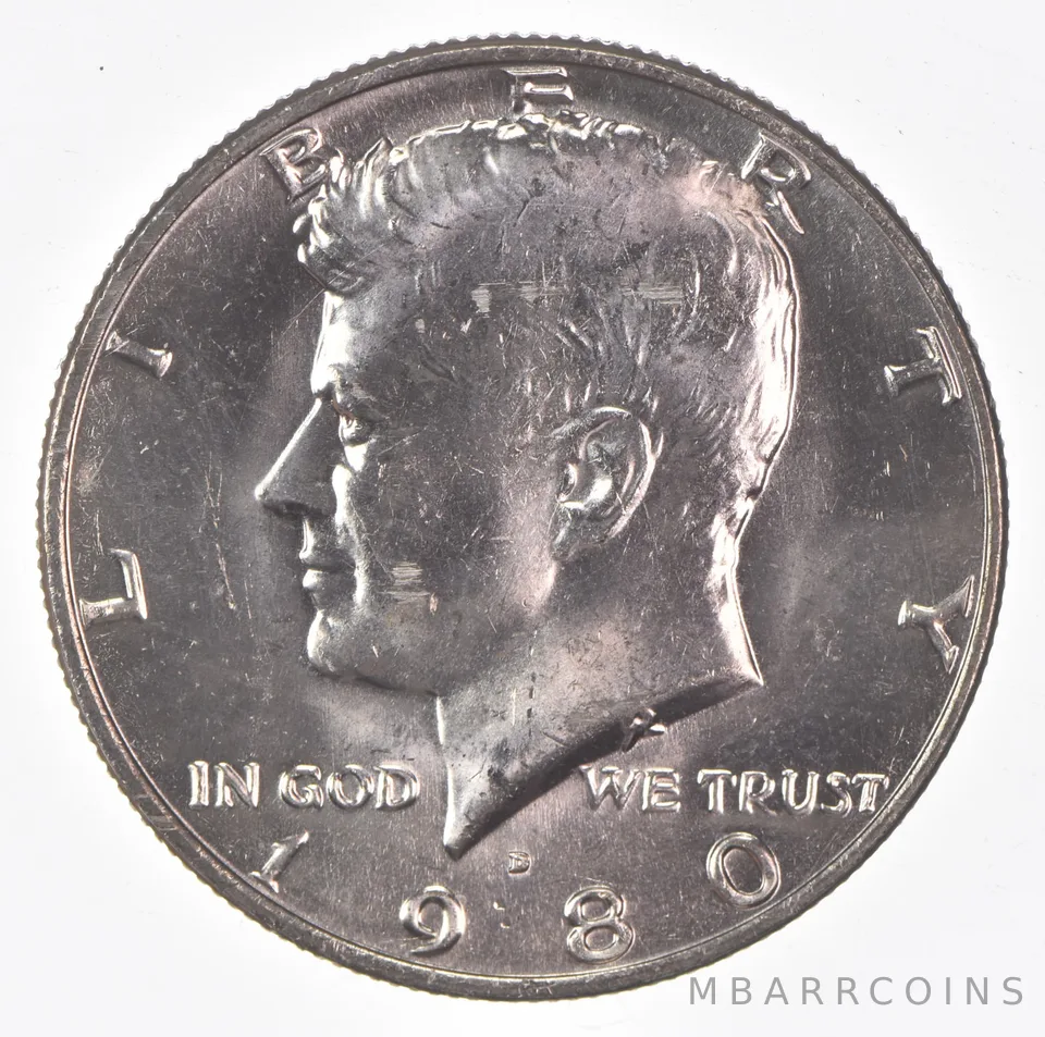 1980-D Kennedy Half Dollar Clad Unc