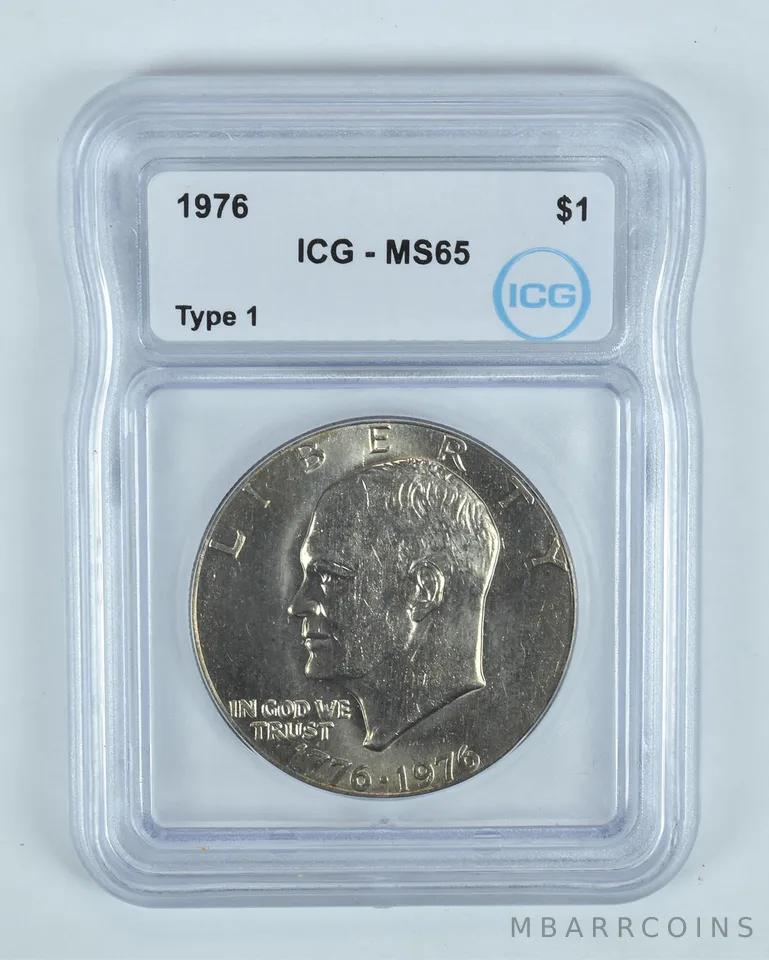 1976 Eisenhower $1 Type 1 MS65 ICG