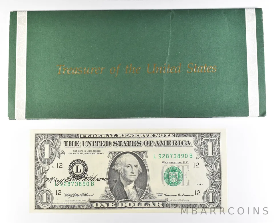 1999 $1 San Francisco CA FRN Green Seal Courtesy Signature *0931