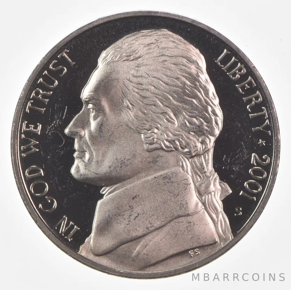 2001-S Jefferson Nickel Proof