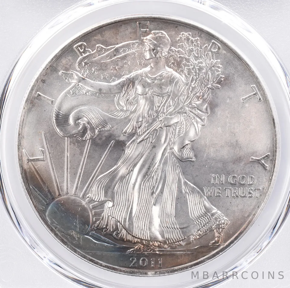 2011 American Silver Eagle MS67 PCGS Beautiful Tone *1357