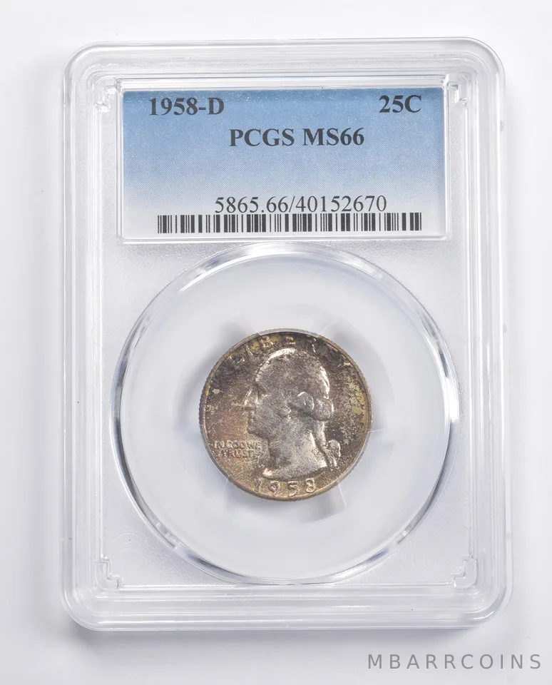 MS66 1958-D Washington Quarter PCGS *2639