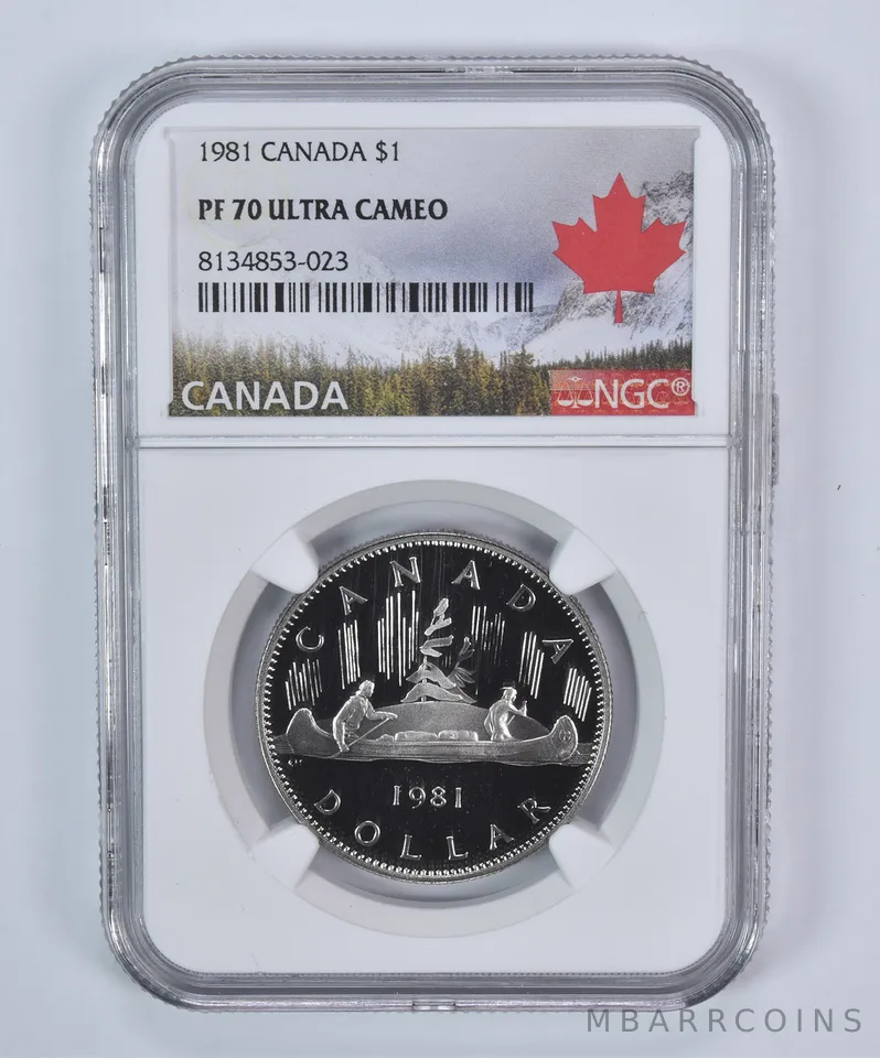 1981 Canada Dollar PF70 UCAM NGC Canada Label