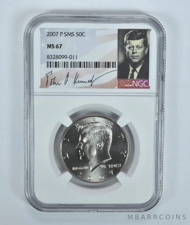 2007-P Kennedy Half Dollar SMS MS67 NGC Special Label