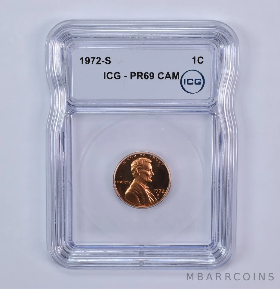 1972-S Lincoln Memorial Cent PR69 CAM ICG
