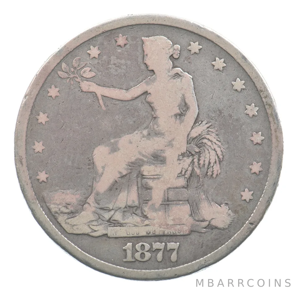 1877 Seated Liberty Trade Dollar *9442