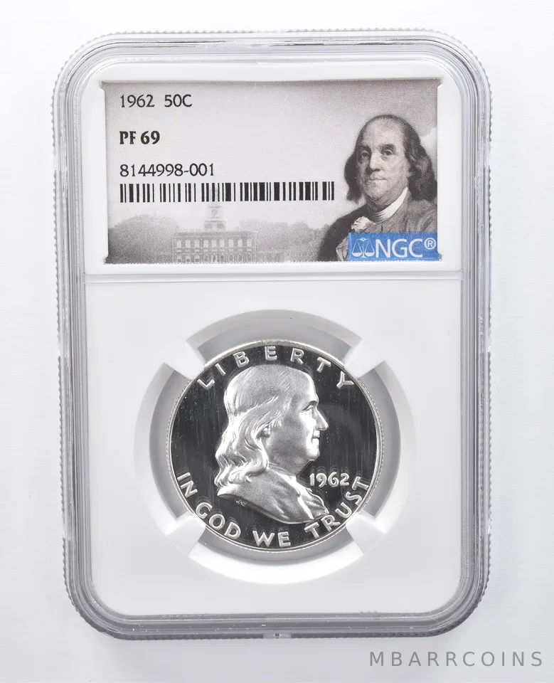 1962 Franklin Half Dollar PF69 NGC Great Contrast *7908