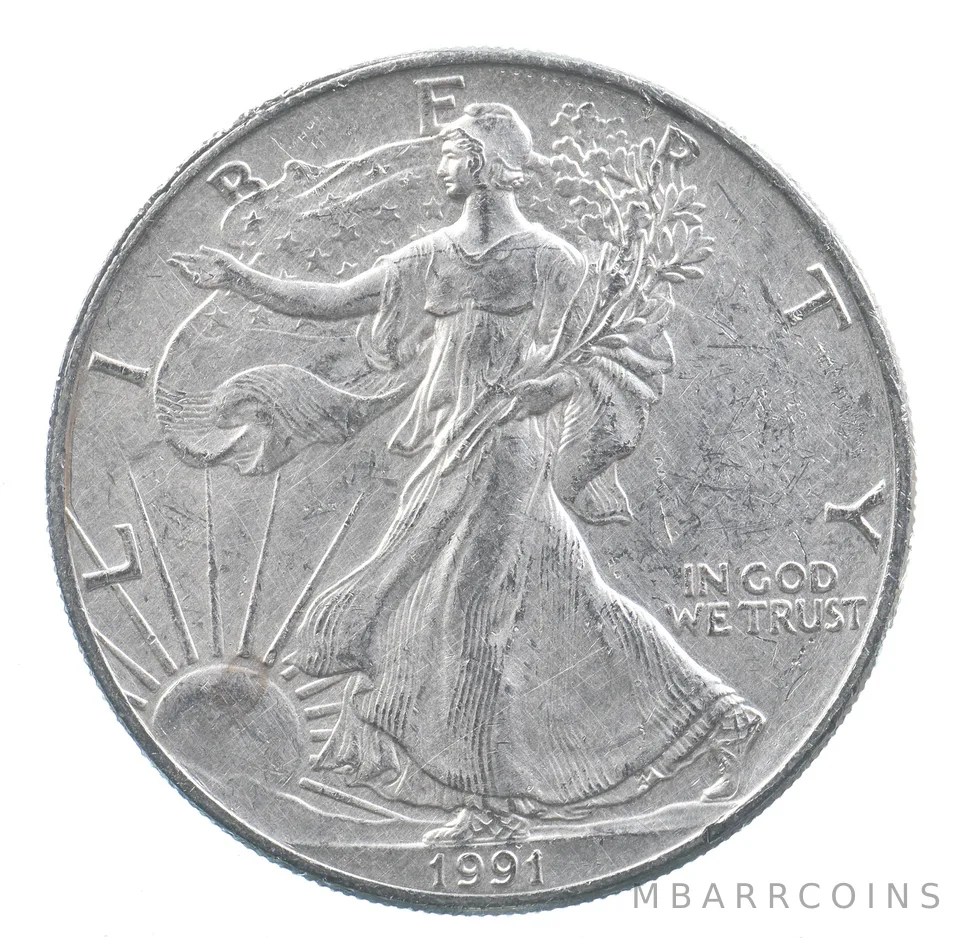 Better Date 1991 American Silver Eagle 1 Troy Oz .999 Fine Silver *829