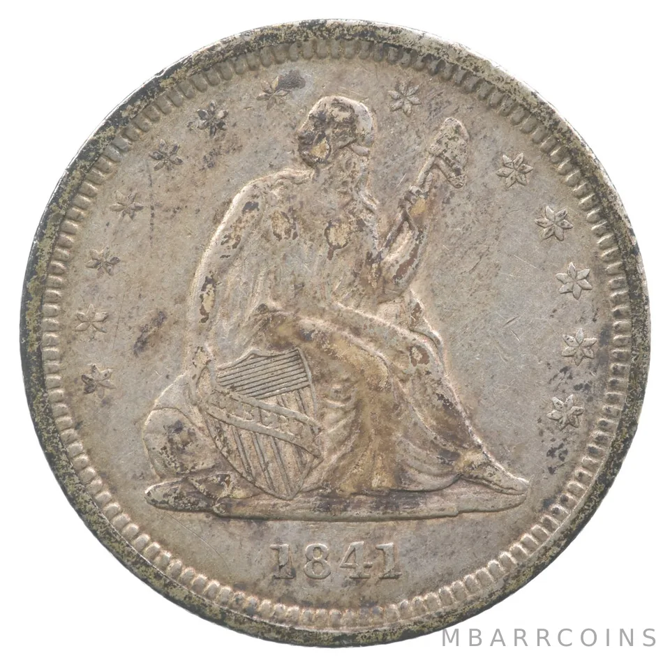 1841-O Seated Liberty Quarter a8868