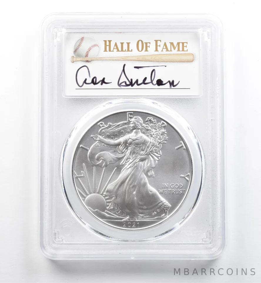 2021 American Silver Eagle Type 1 Don Sutton FDOI MS70 PCGS *9916