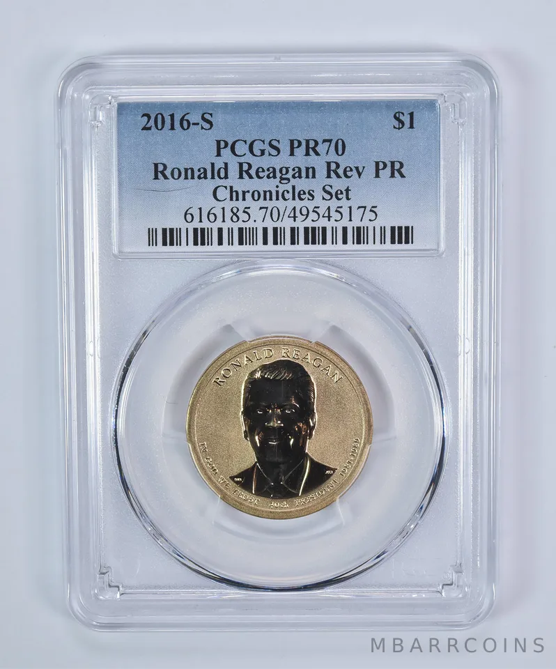 2016-S Presidential $1 Ronald Reagan Coin & Chronicles Reverse PR70 PCGS