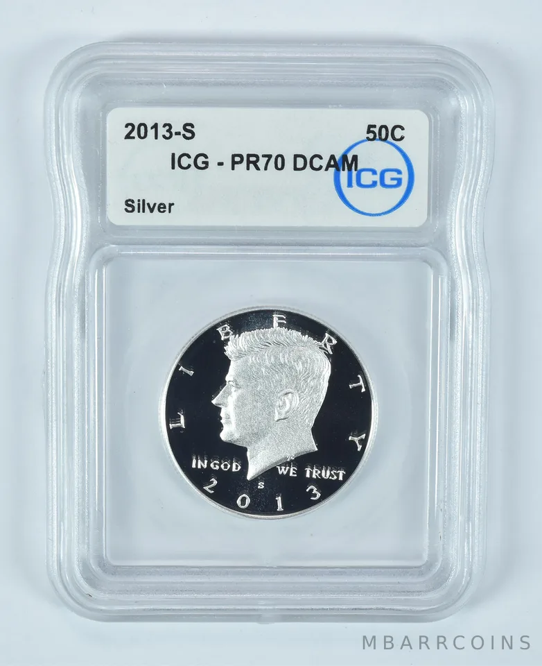 2013-S Kennedy Half Dollar Silver PR70 DCAM ICG