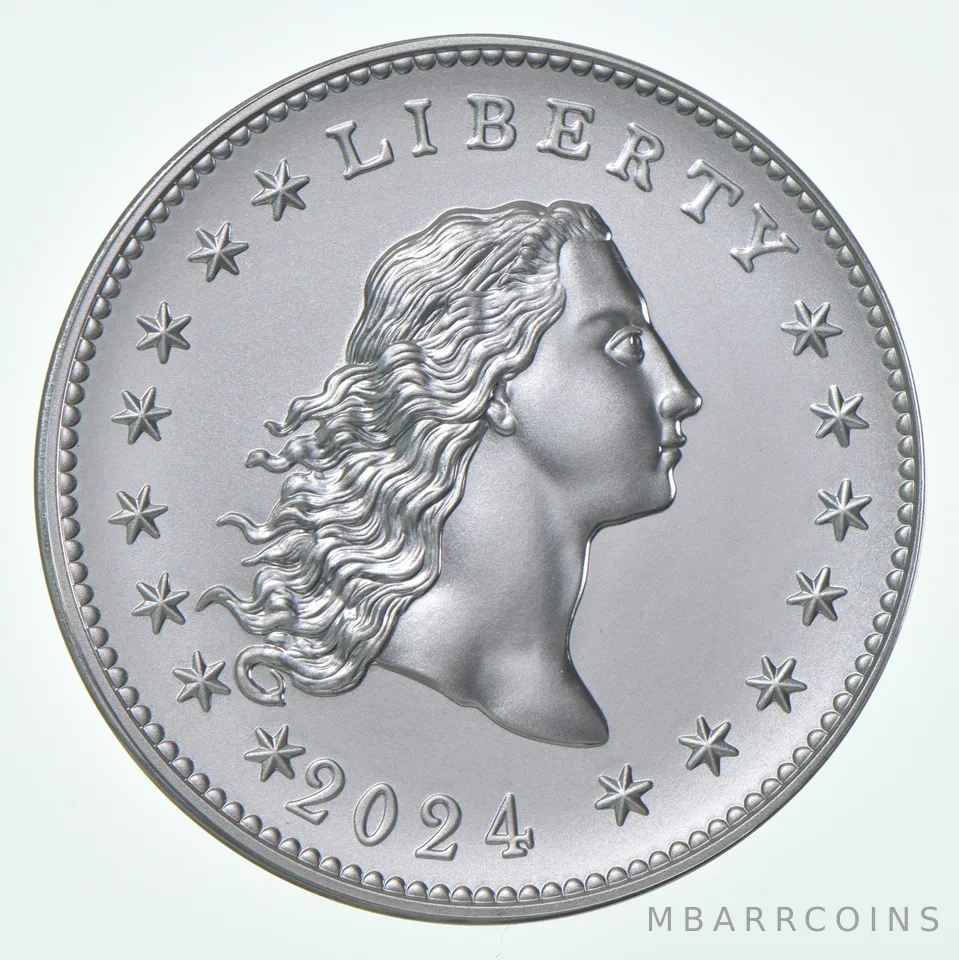 2024 Flowing Hair 1 Oz Silver Medal 230th Anniversary