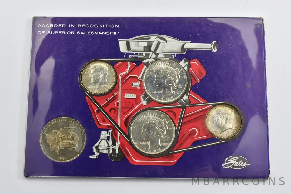 1967 Gates Mystery Car 1923/24 Peace Silver $1 1964 Kennedy Half Dollar *4749