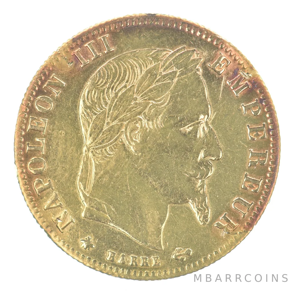 1863 A France 5 Francs Gold Napoleon Beautiful Tone *0327