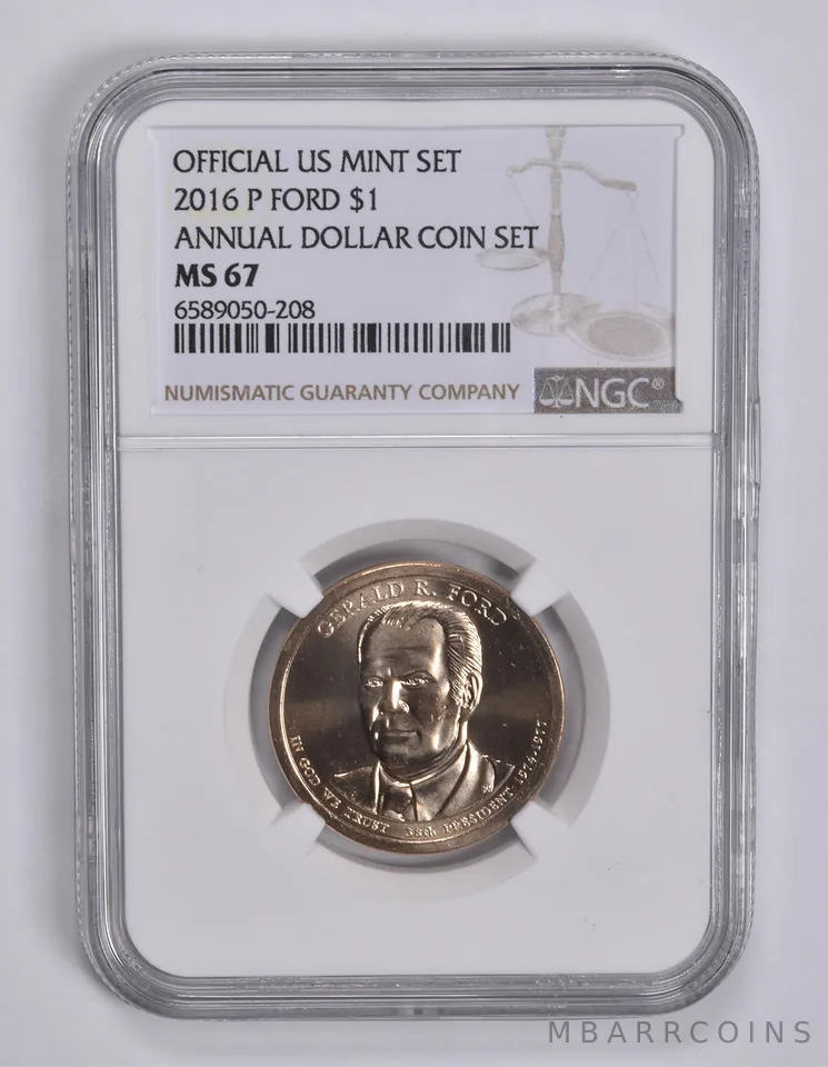 2016-P Presidential $1 Ford Annual Set MS67 NGC US Mint