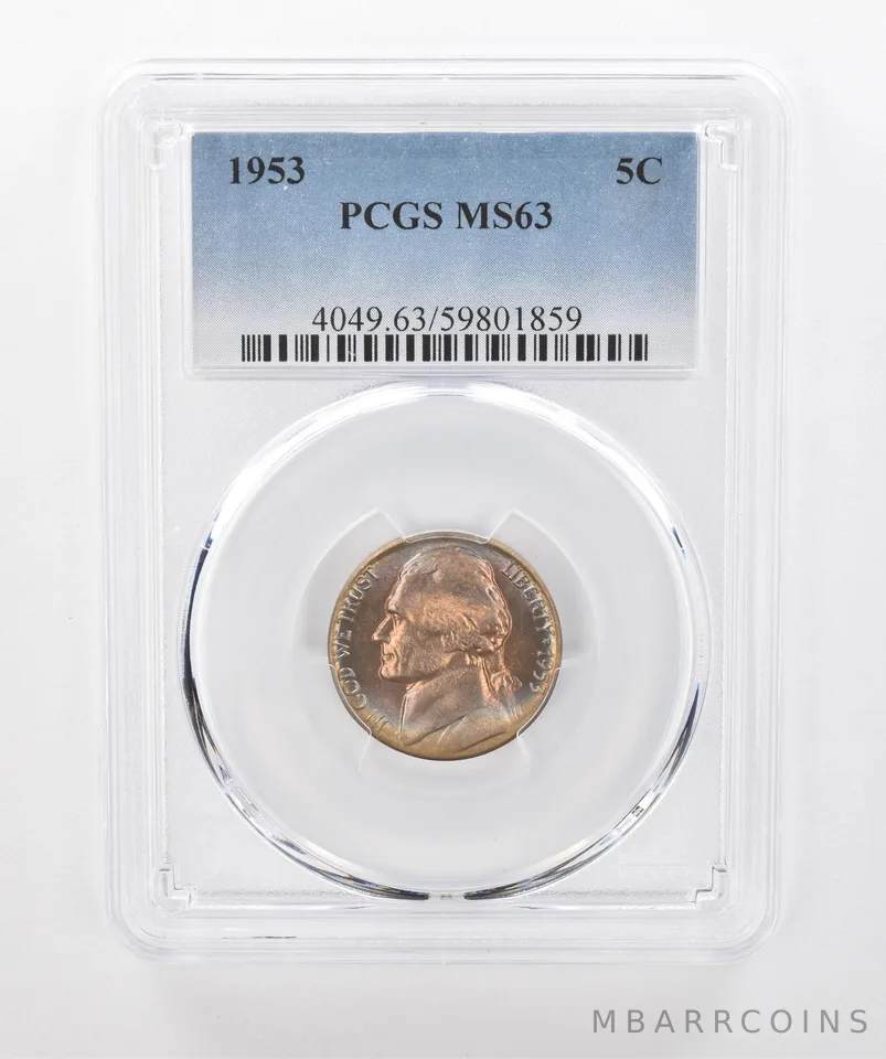 1953 Jefferson Nickel MS63 PCGS Beautiful Tone *1579