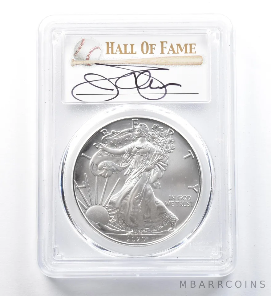 2020 (P) American Silver Eagle Jim Palmer Emergency Issue FDOI MS70 PCGS a1208