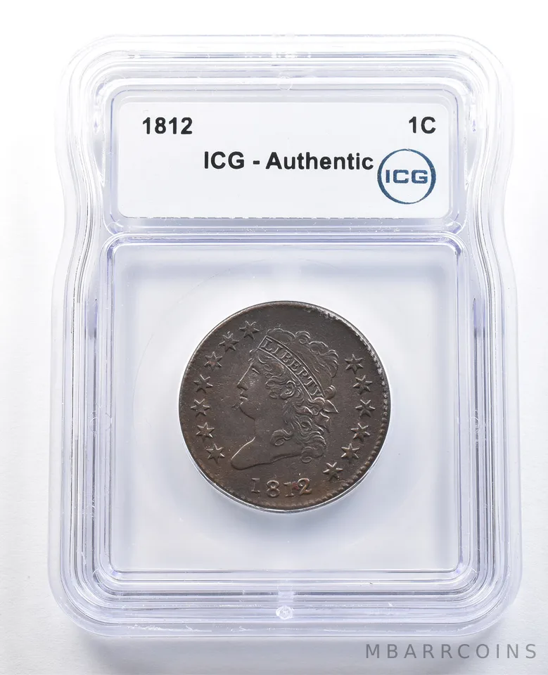 1812 Classic Head Large Cent Authentic ICG *4851