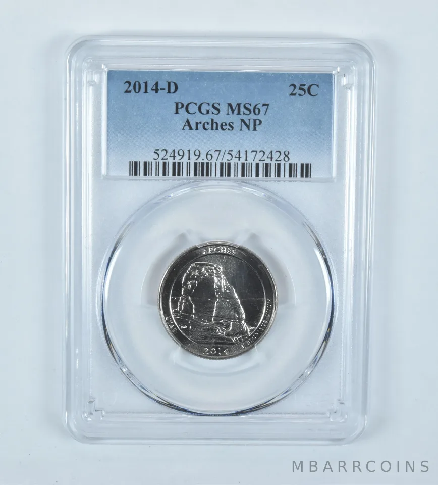 2014-D Washington Quarter ATB Arches MS67 PCGS