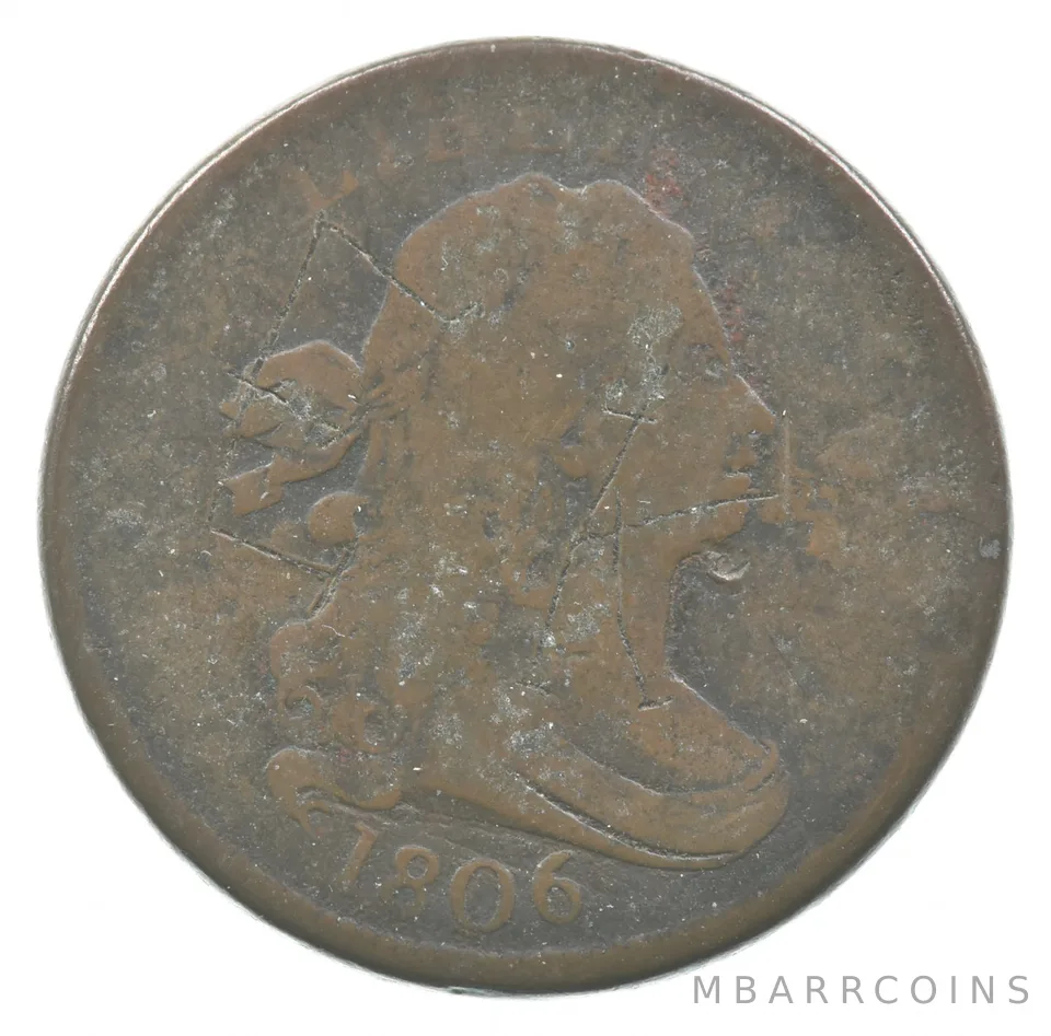 1806 Draped Bust Half Cent Small *4301