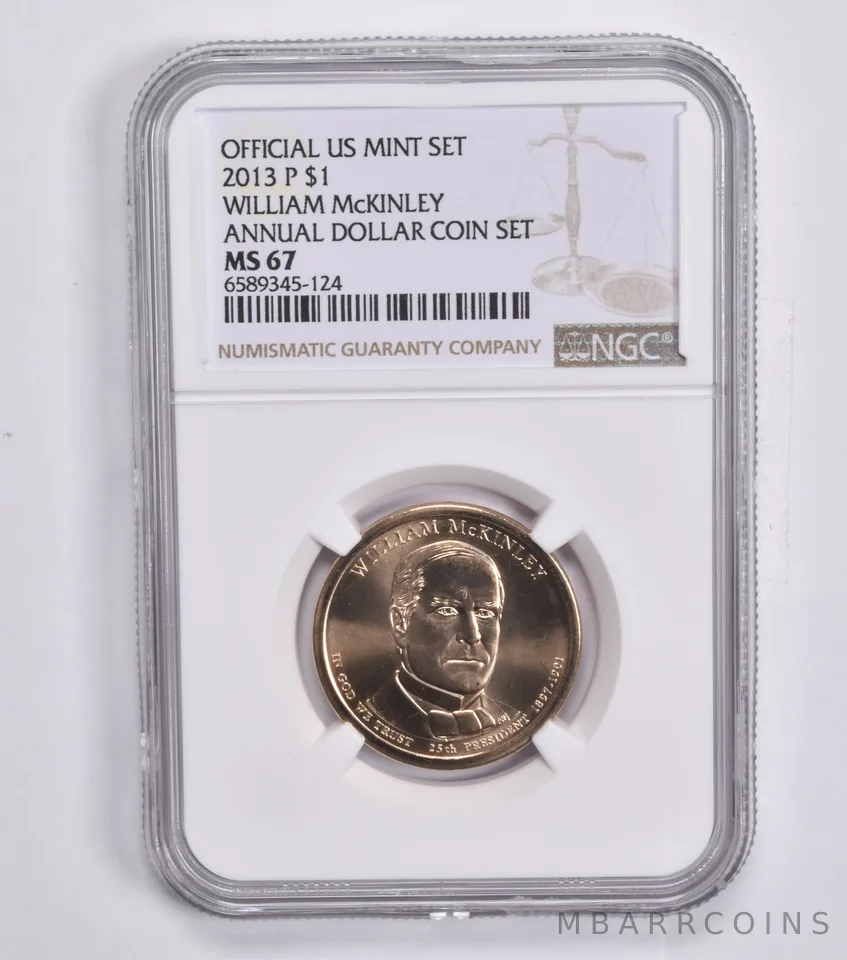 2013-P Presidential $1 William McKinley Annual Set MS67 NGC US Mint