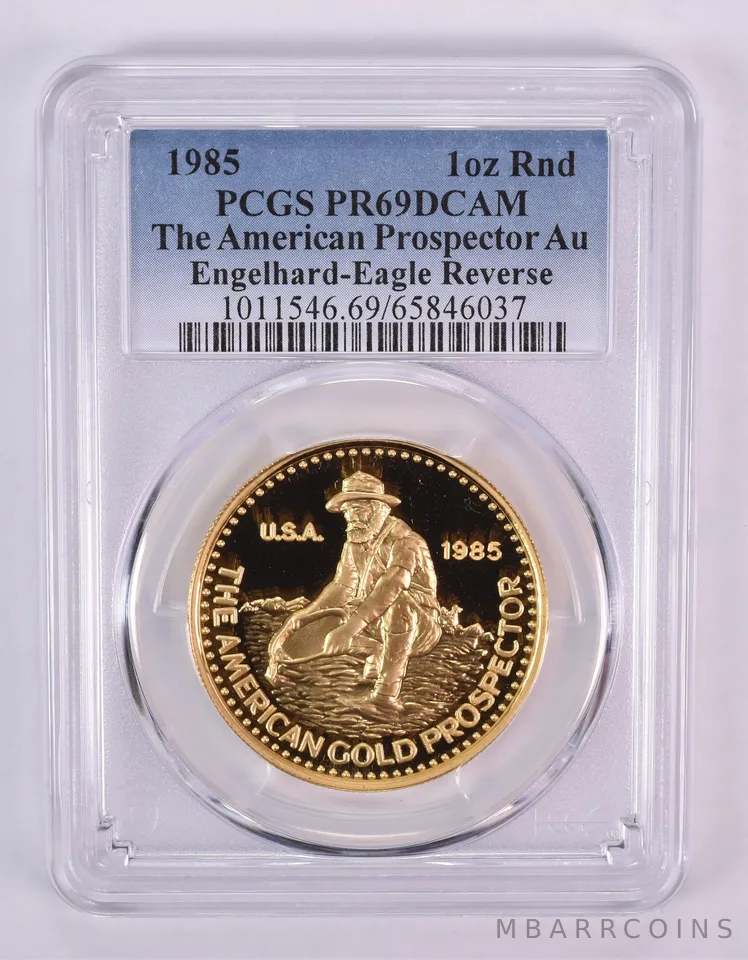 1985 Engelhard American Prospector 1 Oz Gold Eagle Reverse PR69 DCAM PCGS *1020