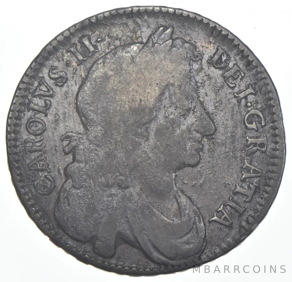 1676 Great Britain Half Crown a8143