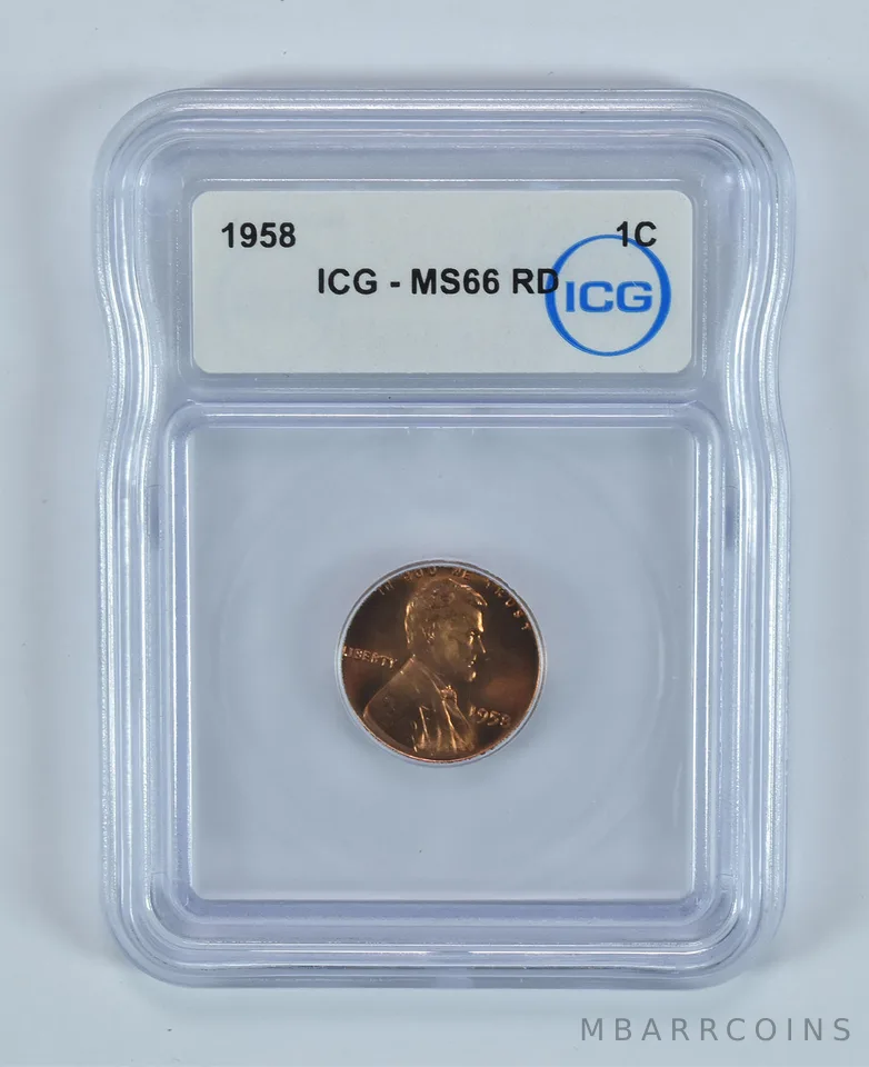 1958 Lincoln Wheat Cent MS66 RD ICG