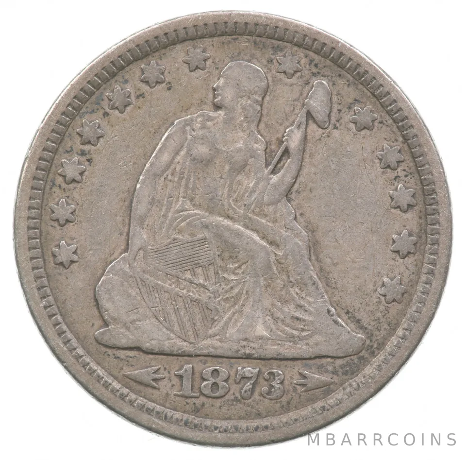 1873 Seated Liberty Quarter *7074