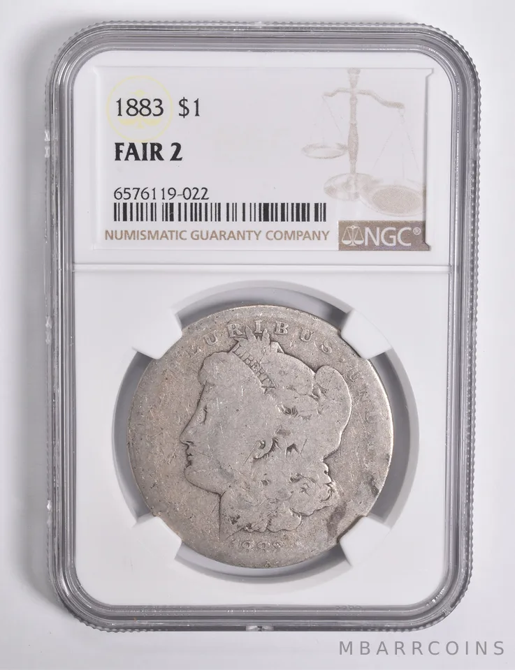 FAIR 2 1883 Morgan Silver Dollar NGC Lowball Low Ball a4568