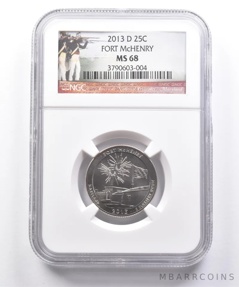 2013-D Washington Quarter Fort McHenry MS68 NGC *7332