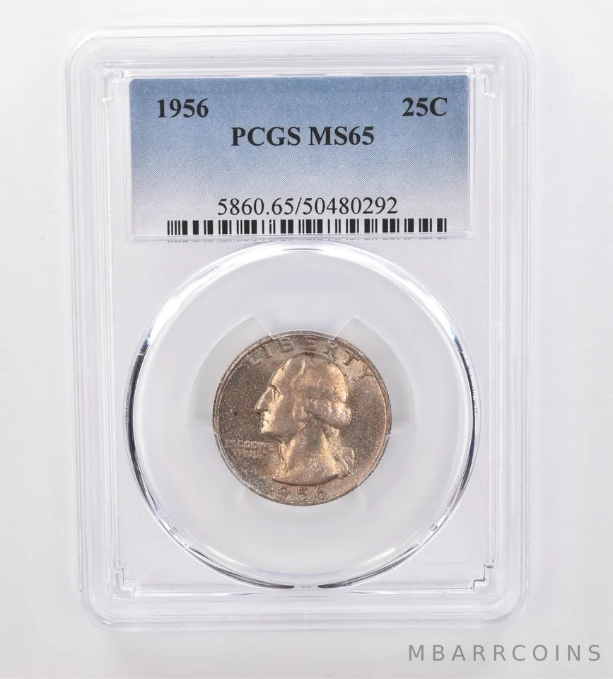 1956 Washington Quarter MS65 PCGS Beautiful Tone *0026