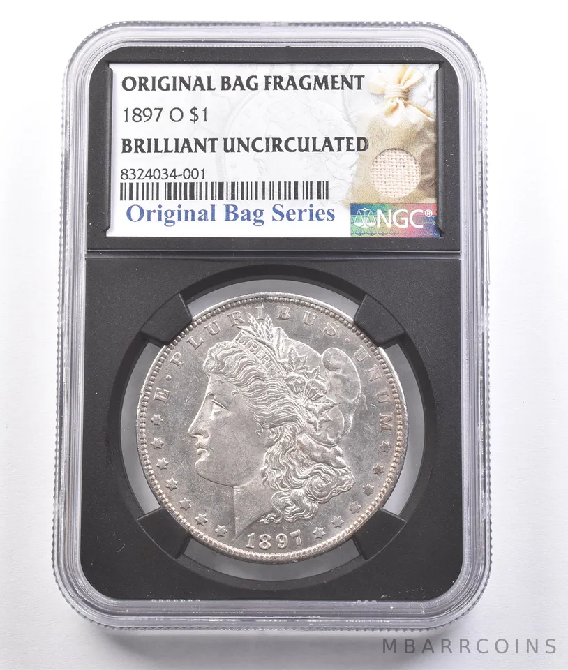 1897-O Morgan Silver Dollar Original Bag Fragment BU NGC *6797