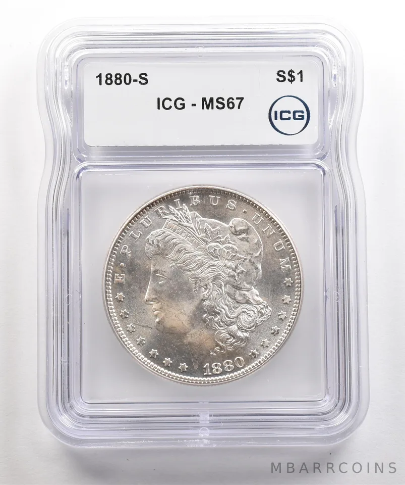 1880-S Morgan Silver Dollar MS67 ICG a5381